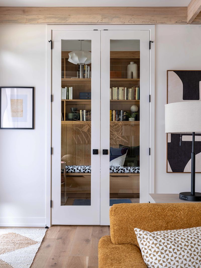 french doors leading into a home office